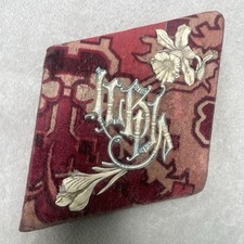 Antique Velvet Victorian Autograph Album 1904 Washington State Handwritten Hazel picture