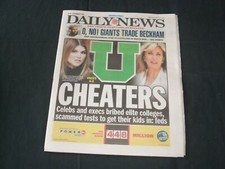 2019 MARCH 13 NEW YORK DAILY NEWS - CHEATERS - LORI LAUGHLIN - FELICITY HUFFMAN picture