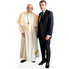 Pope Francis And Emmanuel Macron (Duo 1) Mini Celebrity Cutout picture