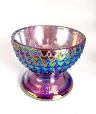 Mosser PURPLE Carnival Glass Owl Fairy Lamp BASE ONLY picture