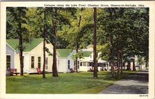 1930-50's COTTAGES CHESTNUT GROVE GENEVA on the LAKE OHIO SUMMER CAMP POSTCARD picture