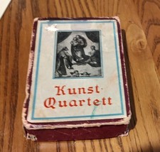 antique FAMOUS PAINTINGS PLAYING CARDS w/BOX german Kunst Quartett 67/68 picture