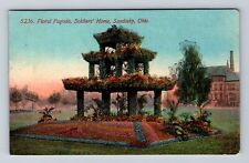 Sandusky OH-Ohio, Floral Pagoda, Soldiers Home, Antique, Vintage c1912 Postcard picture