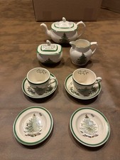 Spode Christmas Tree Children's Tea Set 11 Pieces Made in England picture
