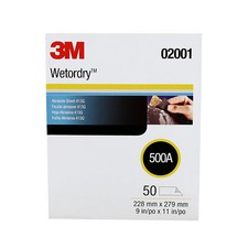 3M Wetordry Abrasive Sheet 413Q, 02001, 500, 9 in x 11 in, 50 sheetsper carton picture