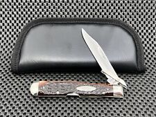 CASE XX 6111 1/2 BONE CHEETAH LOCKBACK SWING-GUARD KNIFE picture