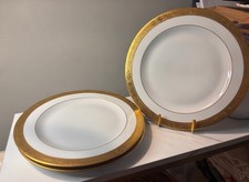 Set of 3 Vintage Royal Bavarian Hutschenreuther Fine China Dinner Plates 22K 10