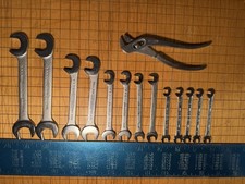 Vintage J.H. Williams Superrench 11-Pc Angle Ignition Wrench Set & 1519A Pliers picture