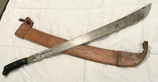 Vintage Collins & Co Legitimus Machete 26” Blade 31” Length w/ Leather Sheath picture