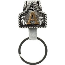XZYLY Vintage Western Cowboy Letter Keychain,Handmade Metal A-Z Initial Key Chai picture