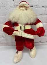 Early Harold Gale Santa Claus Fur Boots With Bells Mohair Beard picture