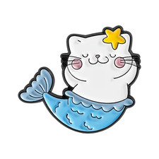 Cute Cat Mermaid Enamel Pins Custom Beautiful Mermaid Tail Brooches Lapel picture