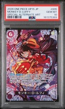 2026 ONE PIECE JAPANESE OP15-ADVENTURE ON KAMI'S ISLAND MONKEY D. LUFFY PSA 10 picture