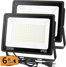 200W LED Flood Light Outdoor, 24000LM Exterior Security Lights, 2 Pack picture