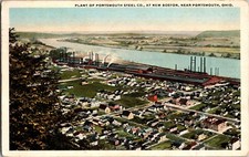 Plant of Portsmouth Steel at New Boston OH c1919 Vintage Postcard K60 picture