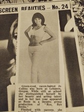 Sk236 Ephemera 1967 picture Actress Jo Collins picture