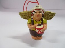 Vintage Pueblo Peruvian Drum Player Folk Art Ornament picture