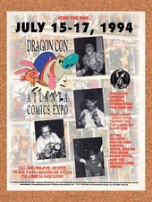 1994 Dragon Con Atlanta Comics Expo. Ad Original Ad / Retro Wall Art v1 picture
