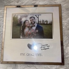 Pearhead 4-Inch x 6-Inch Mr. & Mrs  Wedding Thumbprint Frame Customizable  new picture