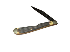 Old Queen Q-steel Tang # Pocket Knife #11E0 Made In Usa Slim Trapper 41/8