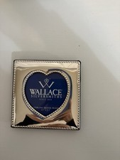 Vtg Wallace Silversmiths Sterling Silver Heart Beaded Trim Picture Frame 3.5” picture
