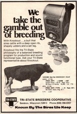 Tri-State Breeders Cooperative Dan-Ver Knockout Baraboo WI 1978 Clipping TAJ5-H2 picture