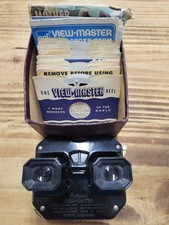 Sawyers View-Master Vintage Black Plastic Stereoscope with Reels Set Free picture