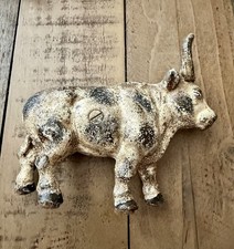 Vintage Cast Iron Bull Bank picture