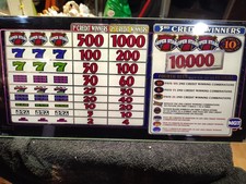 IGT Slot Machine Top Glass 10 Times Pay Super Stars Las Vegas  Bar Mancave picture