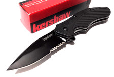 KERSHAW KS1605 Black Clash Serrated Spring Open Assisted Tactical Pocket Knife picture