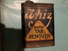 Early 1920s era WHIZ RAPID TAR REMOVER Old Tin Oil Can picture