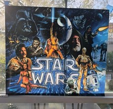 Original 1992 Data East Star Wars Pinball Machine Game Translite Backglass  picture