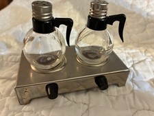RARE.  VTG Salt N Pepper Shakers Novelty Coffee Pots And Burners picture