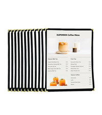 Menu Covers 8.5x11, 12 Pack Single Page Clear PVC Holder picture