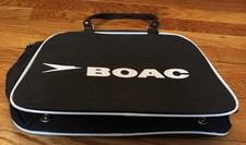 Vintage 1960s BOAC Airline Flight Bag Speedbird Cabin Carry On Tote Pre-1974 picture