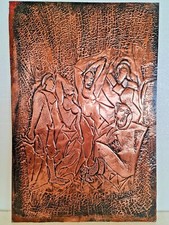 Vintage Pablo Picasso. Handmade Embossed Copper, 40cm x 60cm. Signed. Stamped  picture