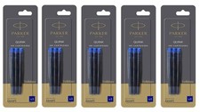 15 X Parker Blue Ink Cartridges Refills for Aster Vector Frontier Fountain Pen picture