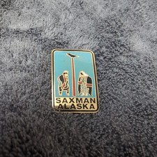 Vgt Saxman Alaska Collector Totem Pole Bird Pin Lapel Pin Tie Tack Hat Pin picture