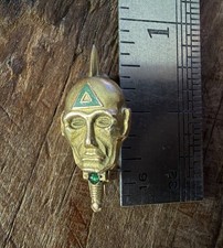 Antique 1920’s Carnegie Tech Pittsburgh Delta Skull 10K Gold Badge Pin RARE picture