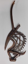 Vtg West African Mali Carved Wood Headdress Bamama Chi Wara Antelope 35