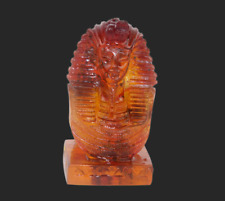 RARE ANCIENT EGYPTIAN ANTIQUE King Tut Statue Amber Stone Egypt History (A+) picture