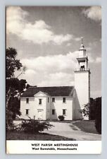 West Barnstable MA-Massachusetts, West Parish Meetinghouse, Vintage Postcard picture