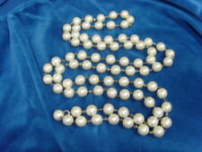 vintage estate sale huge 58 inch 12 mm faux pearls statement necklace 50521 picture