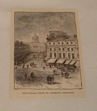 1879 magazine engraving ~ TOWN HALL, Liverpool picture