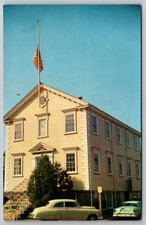 Marblehead Massachusetts Historic Old Town House Cars Market Square Postcard F2 picture