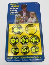 Vintage 1985 Safety 1st MR NO Poison Safety Decals 32 Stickers New Old Stock 301 picture