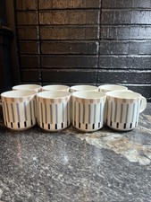 8 Cups Porcelain Kate Spade Lenox Brook Lane New York Mugs Excellent Blue White picture