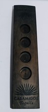 Vintage Casamigos Mezcal Tequila Wooden Flight Board 4 Shot Tasting Bar Tray 16