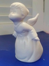 VTG Kissing Girl Angel Figurine Schmid Bros Made in Japan White Bisque Porcelain picture