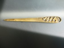 Vintage antique bronze letter opener Max Le Verrier with horses picture